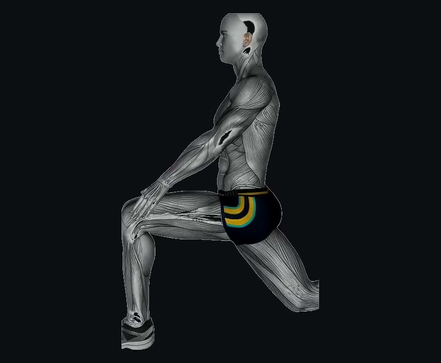 Estiramiento de flexor de cadera (arrodillado) — demostración