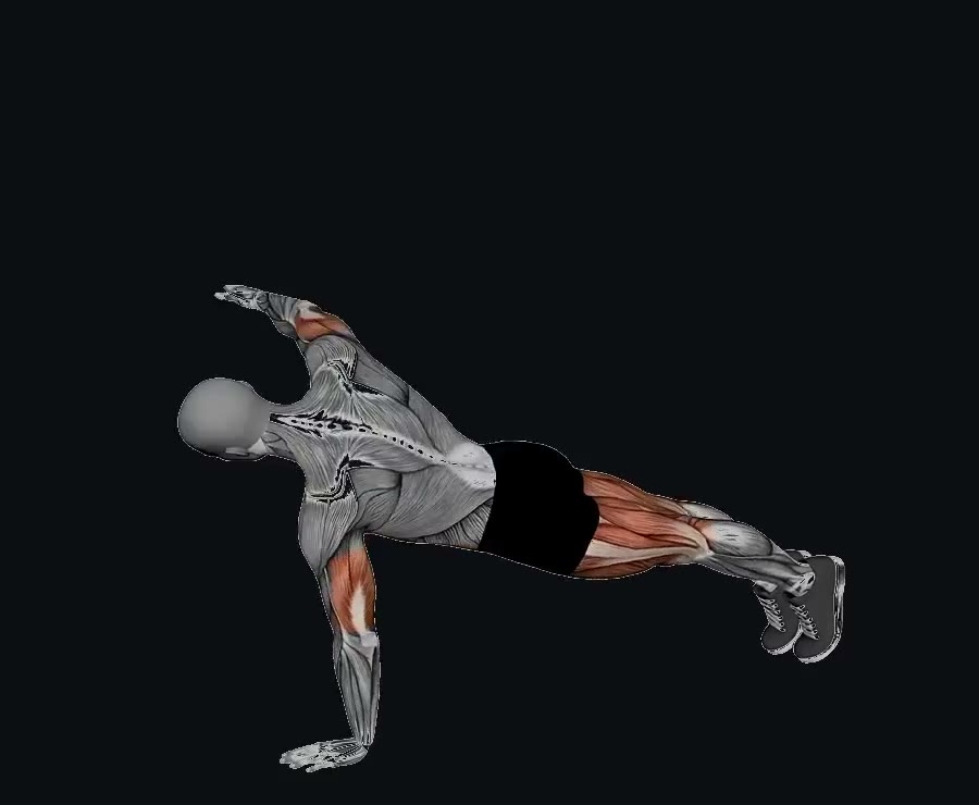 Flexión con rotación (T push-up) — demostración