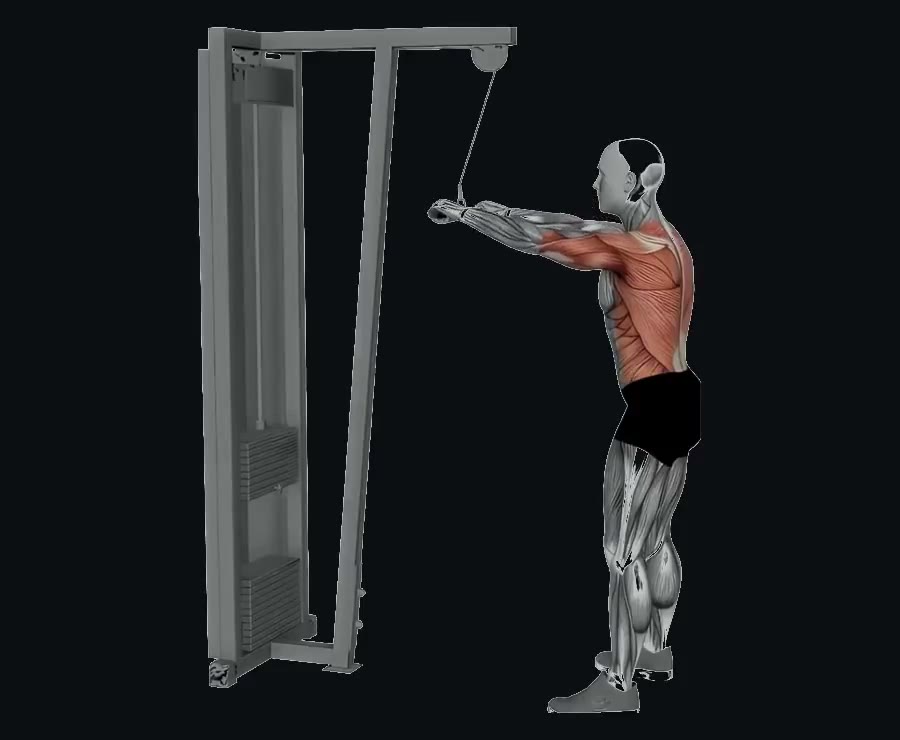 Jalón con brazo extendido (pullover en polea) — demostración