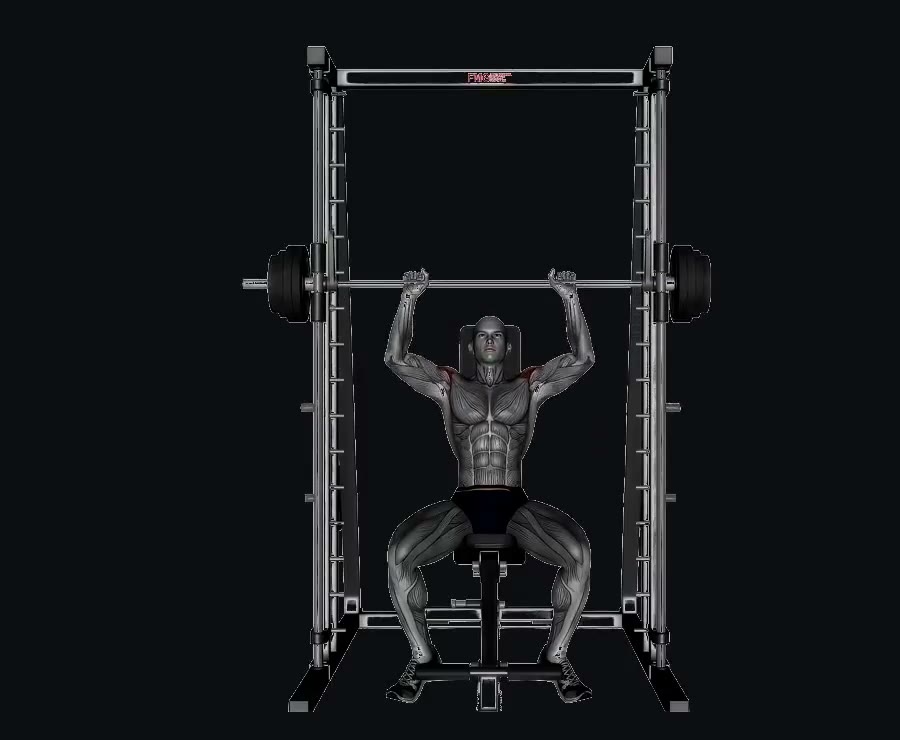 Press de hombro en multipower (Smith) — demostración