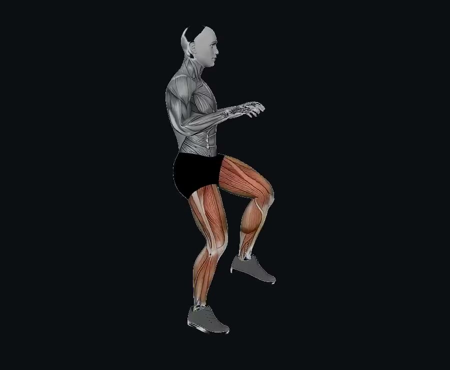 Rodillas arriba (high knees) — demostración