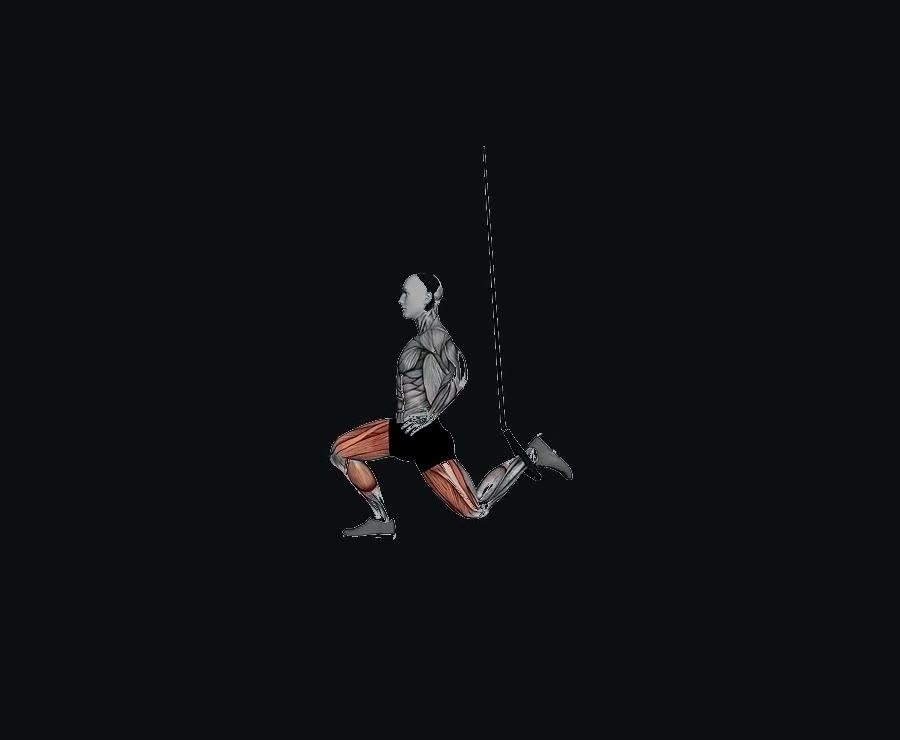 Split squat con pie en suspensión (TRX) — demostración