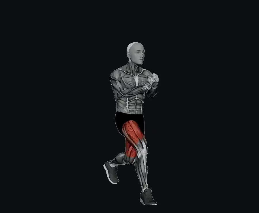 Zancada con salto alternado — demostración
